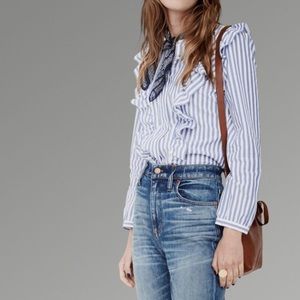 Madewell Whitney Stripe Ruffle Blouse